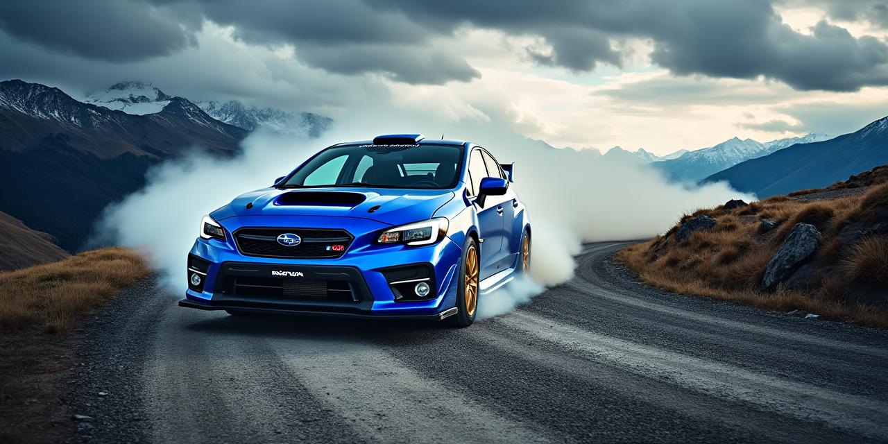 Subaru Impreza WRX STI GD bleu WRC sur route — Essai Driver's Lab
