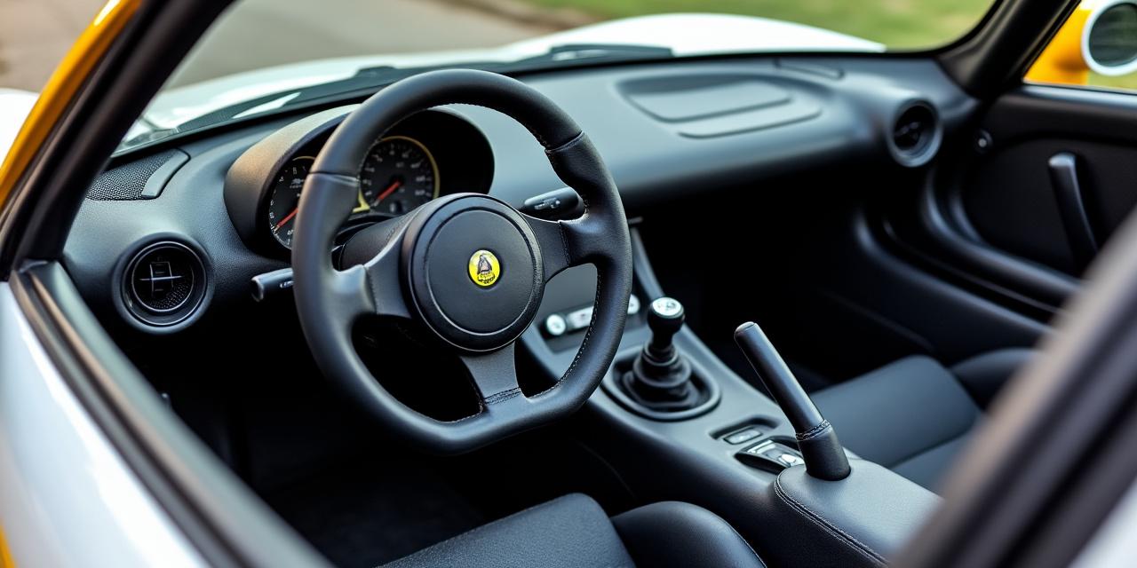 Habitacle Lotus Elise S2 — tub en aluminium extrudé et cockpit épuré