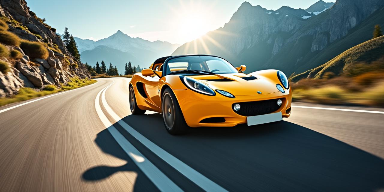 Lotus Elise S2 111R sur route de montagne