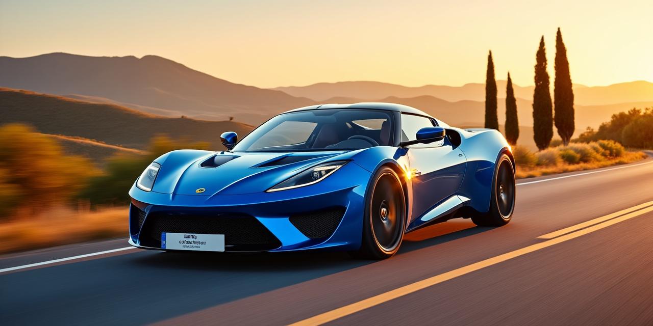 Lotus Emira V6 sur route de Toscane