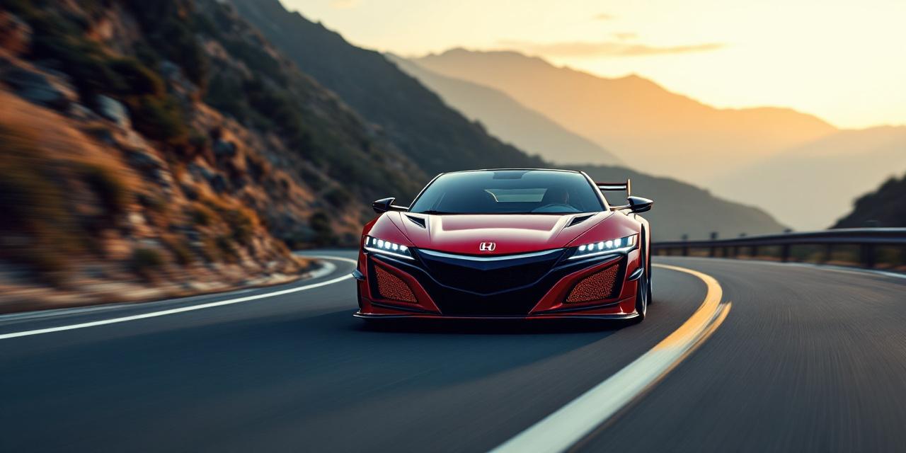 Honda NSX NA1 sur une route sinueuse de montagne, vue de trois quarts avant